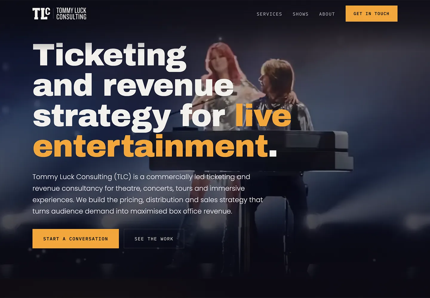 The Tommy Luck Consulting website