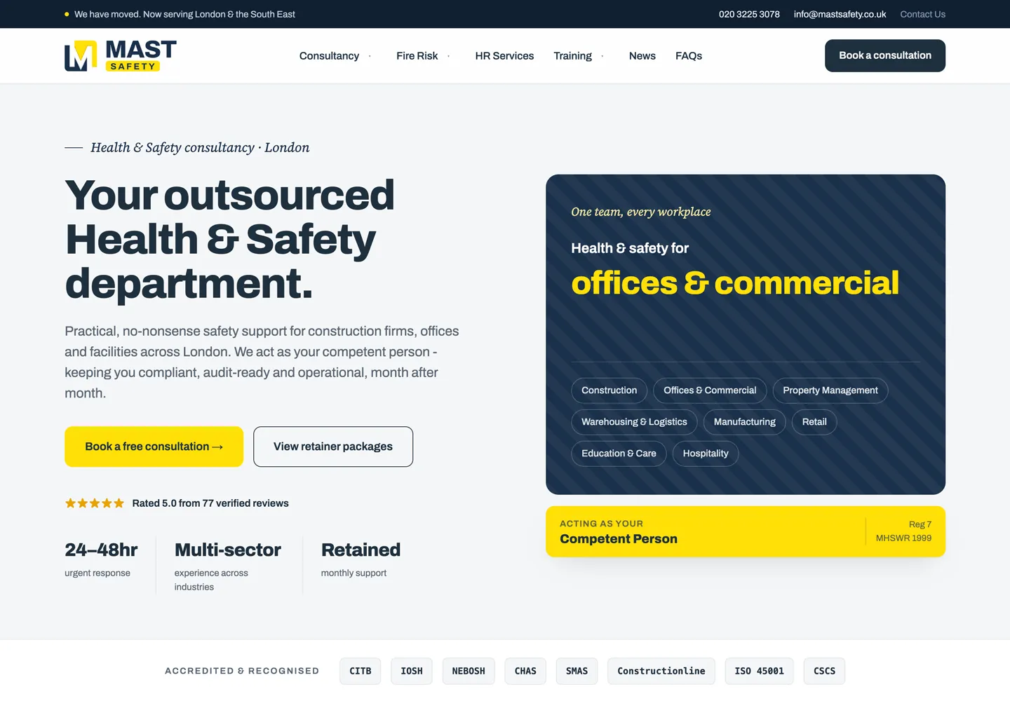 The MAST Safety website